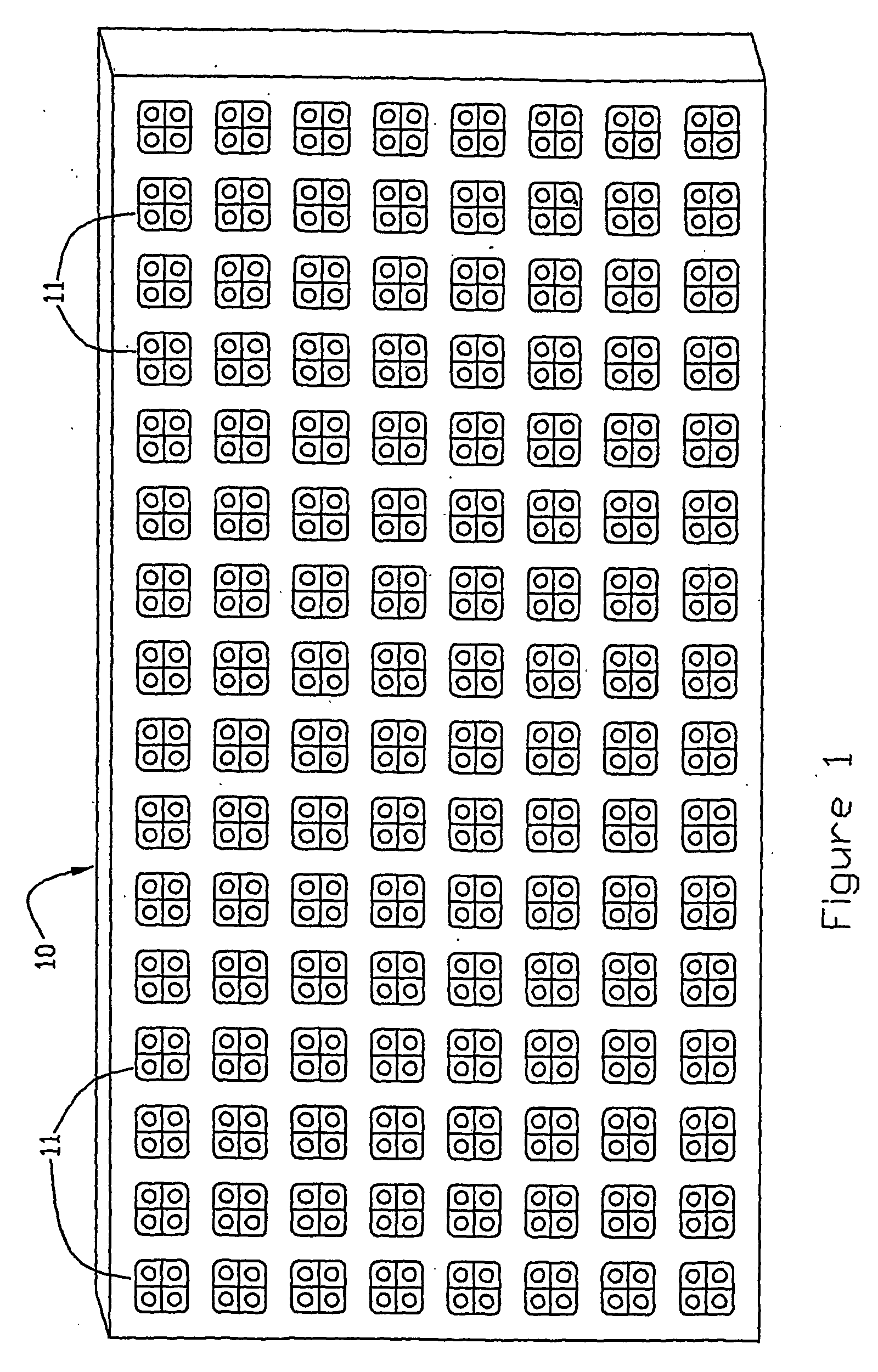 Led illumination source/display with individual led brightness monitoring capability and calibration method