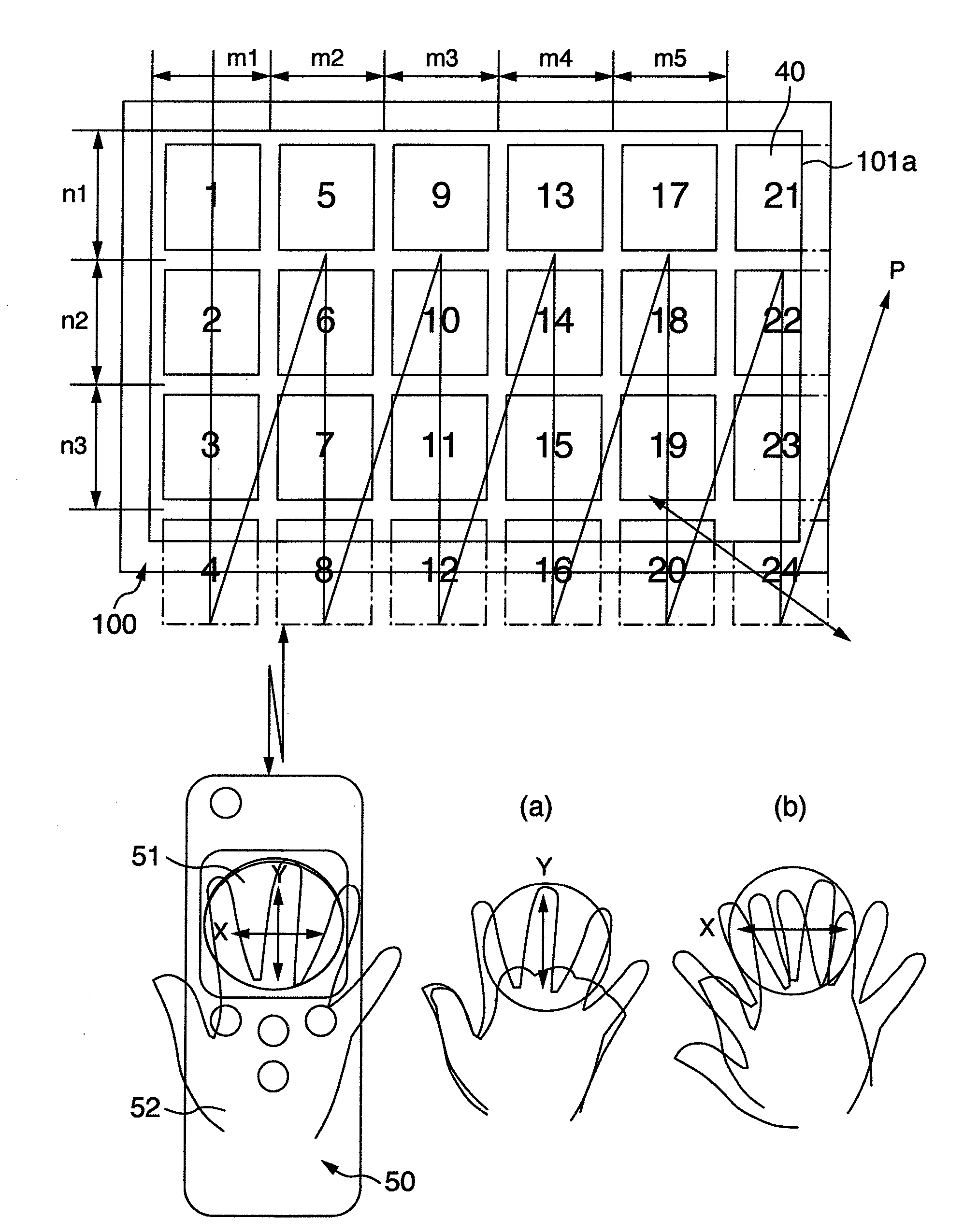 Display method of information display device