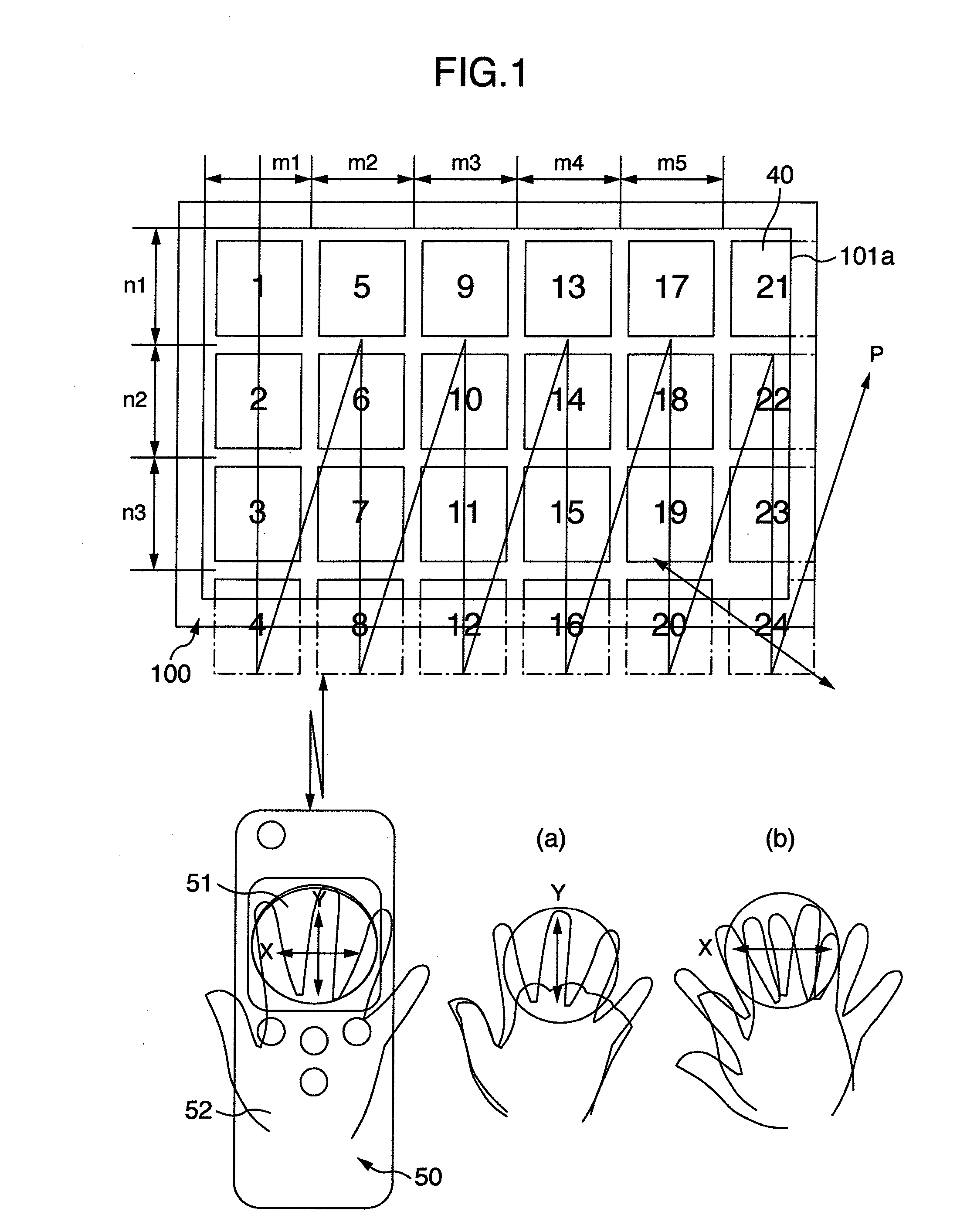 Display method of information display device