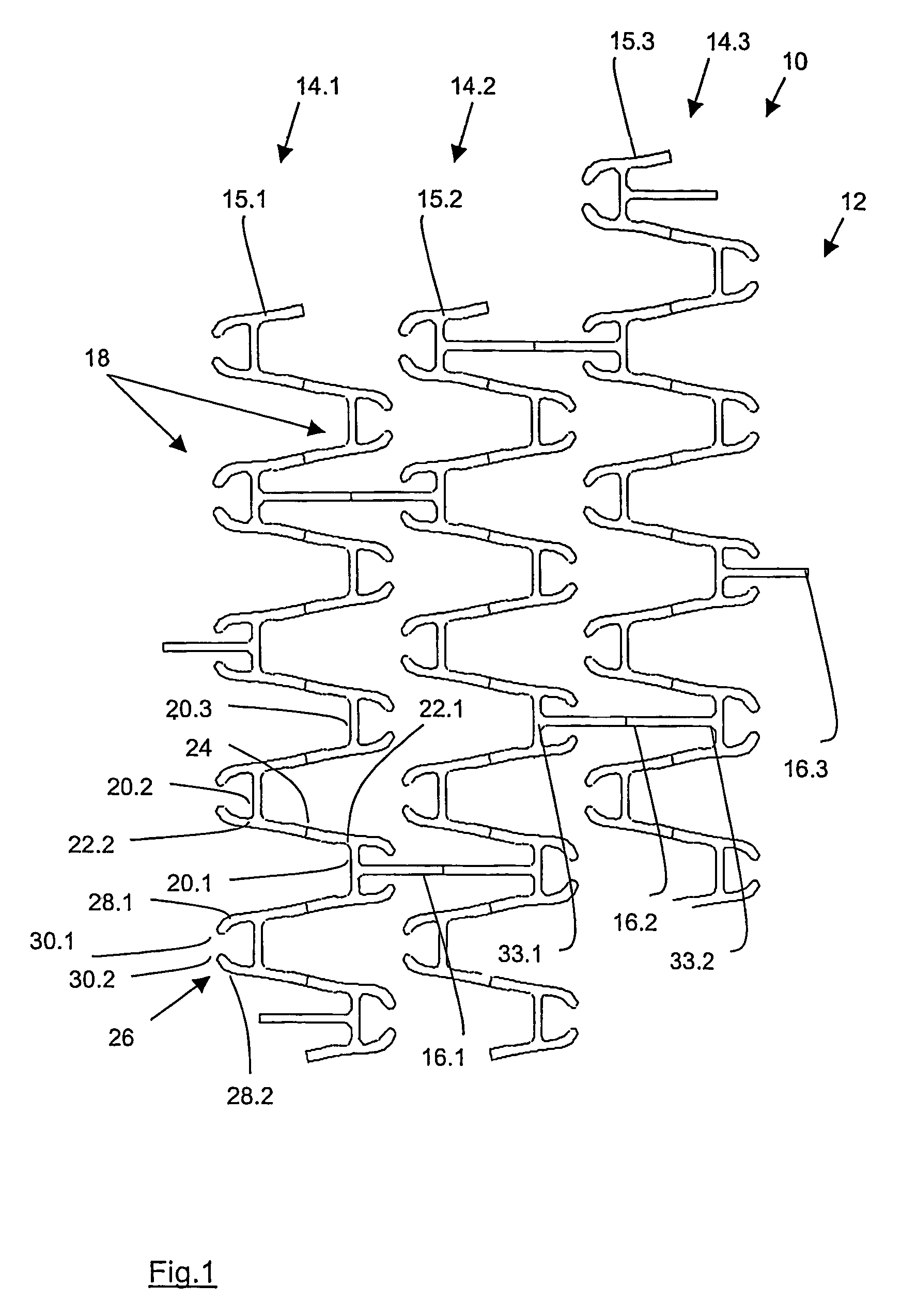 Stents made of a material with short elongation at rupture