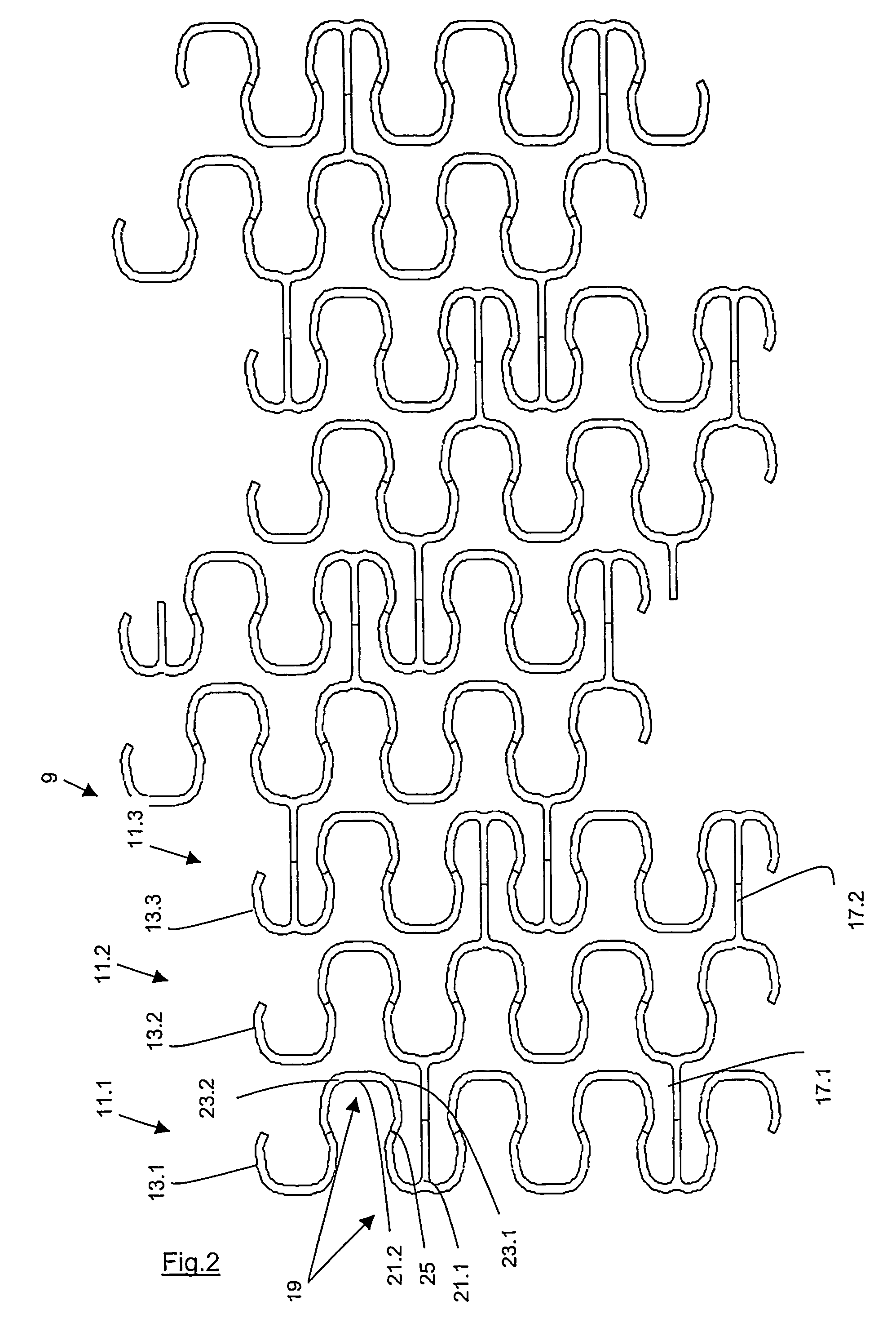 Stents made of a material with short elongation at rupture