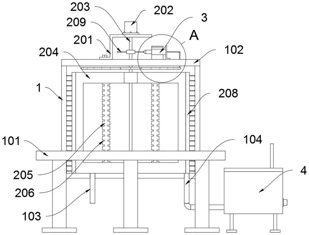 Rapid cleaning fermentation device based on probiotic feed additive