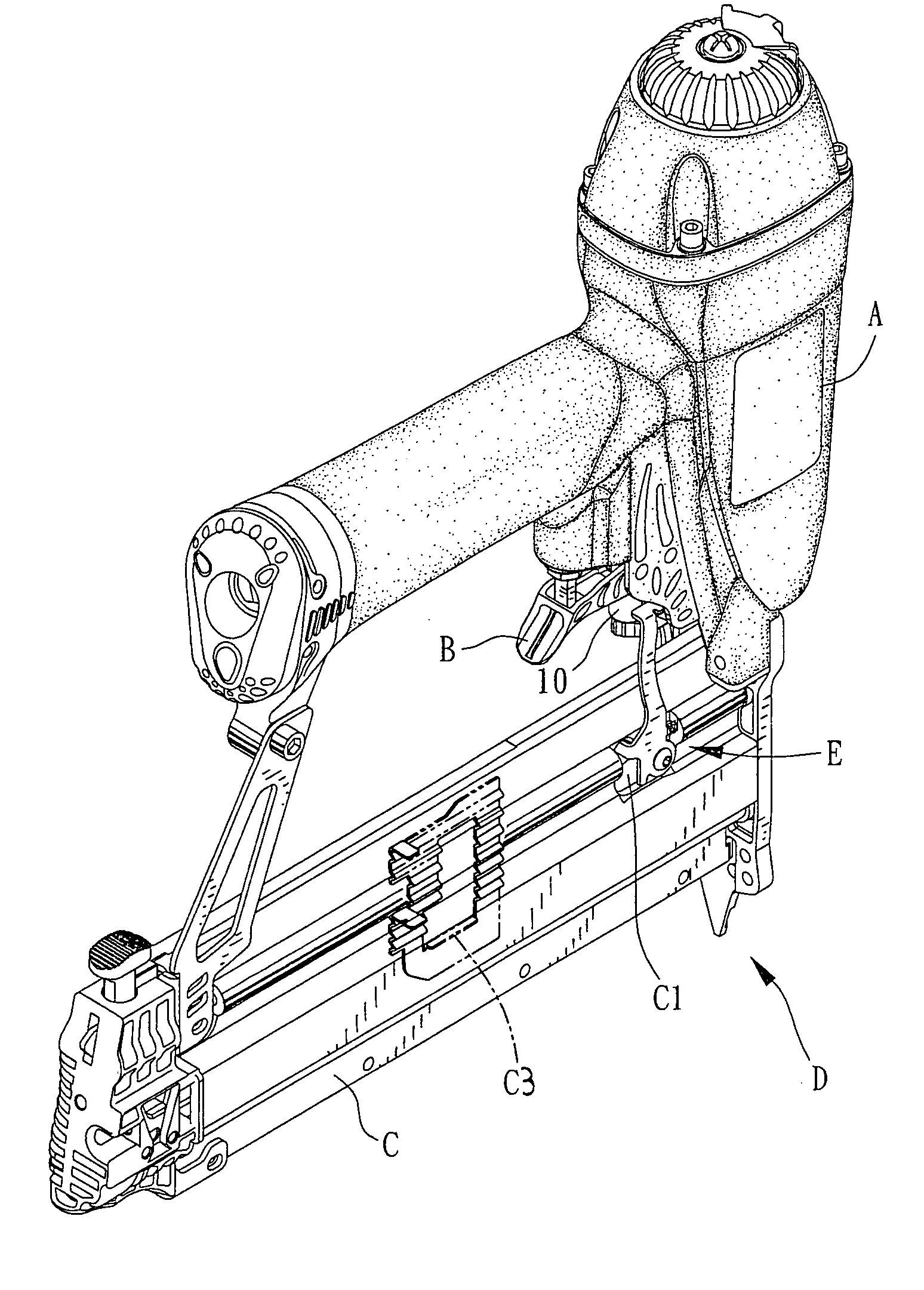 Dry firing prevention device for nail gun