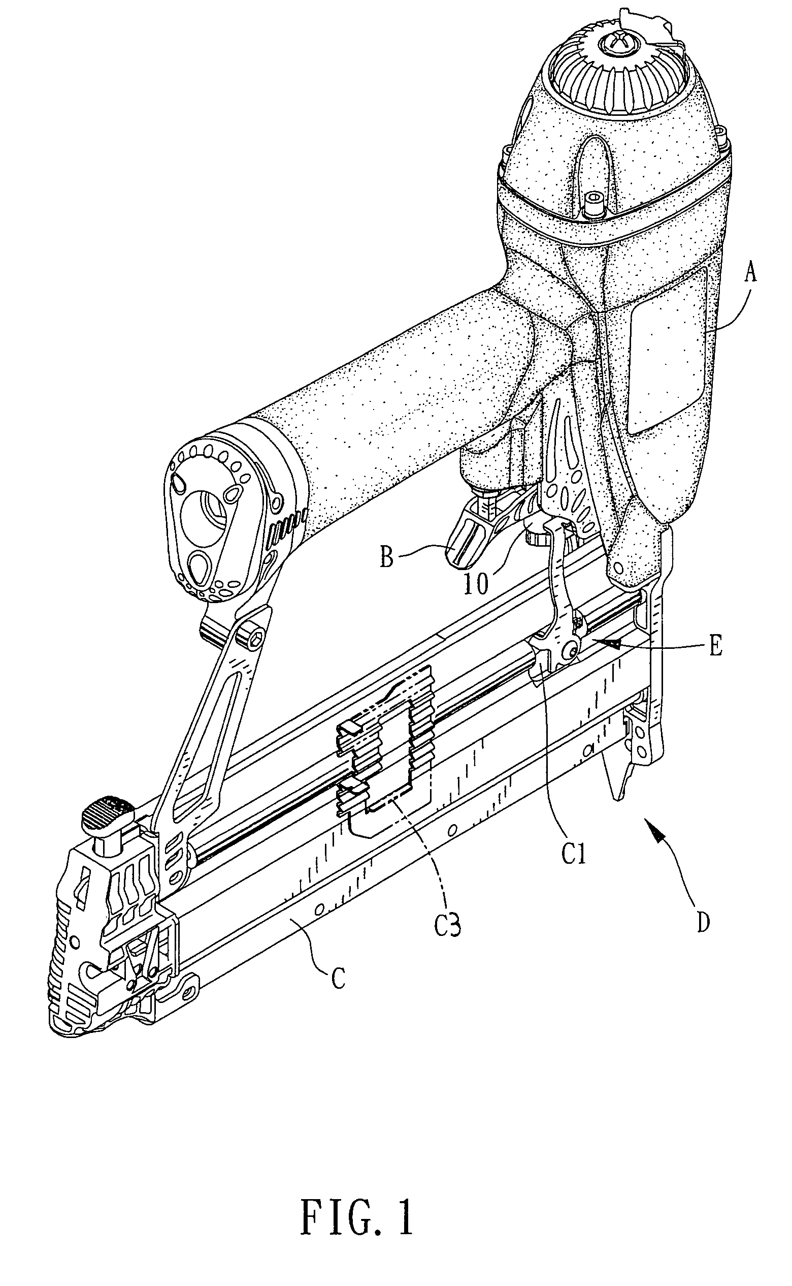 Dry firing prevention device for nail gun