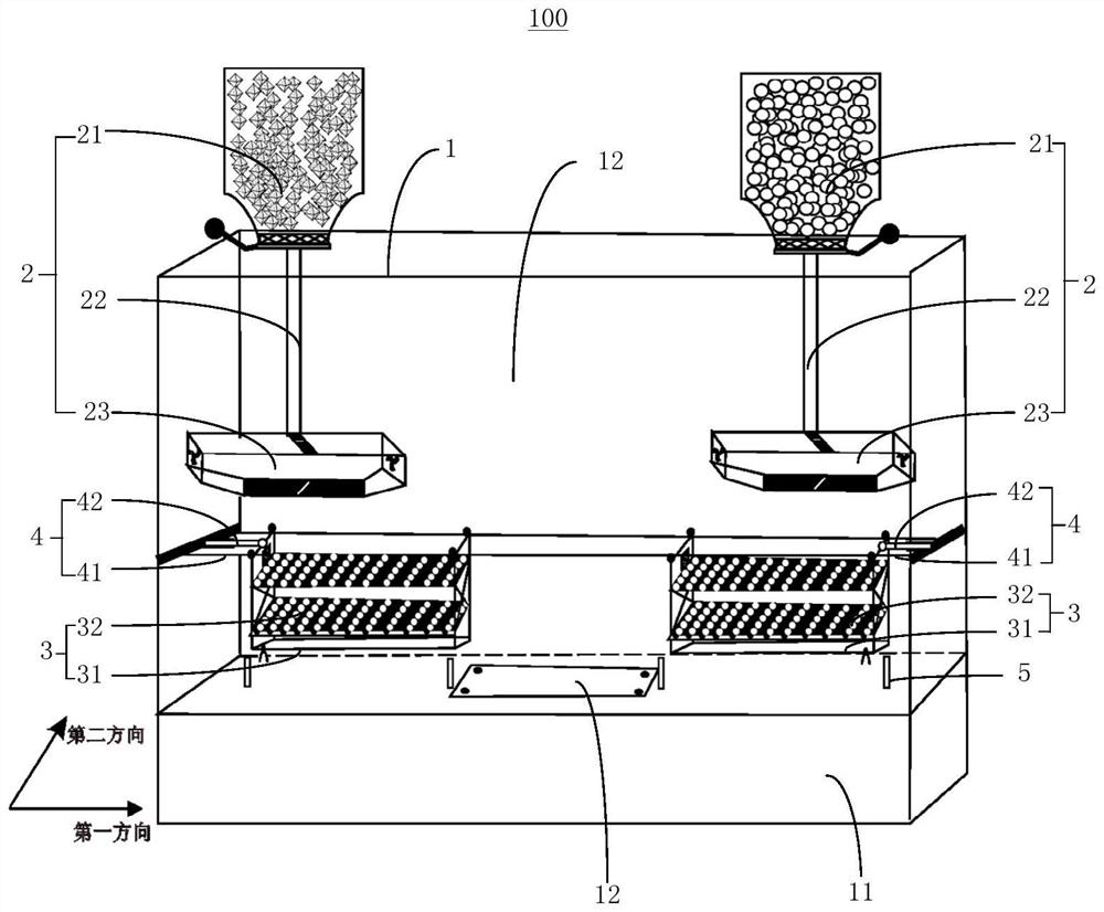 Directional powder feeding device and selective laser melting forming equipment