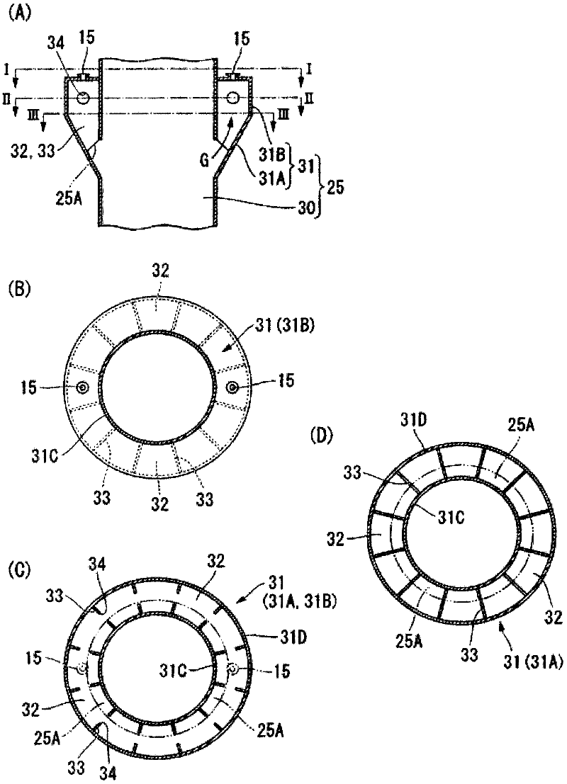 Regeneration column and dry apparatus for discharge gas treatment