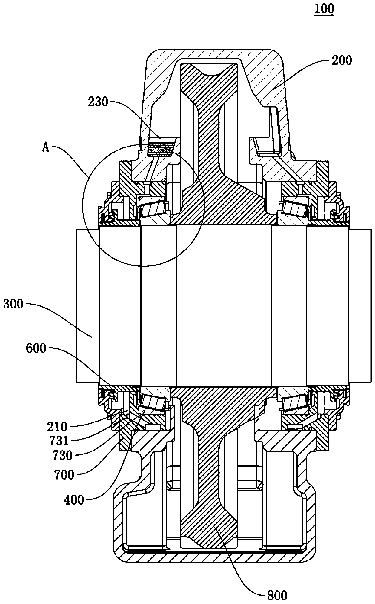 Bearing lining and gear box