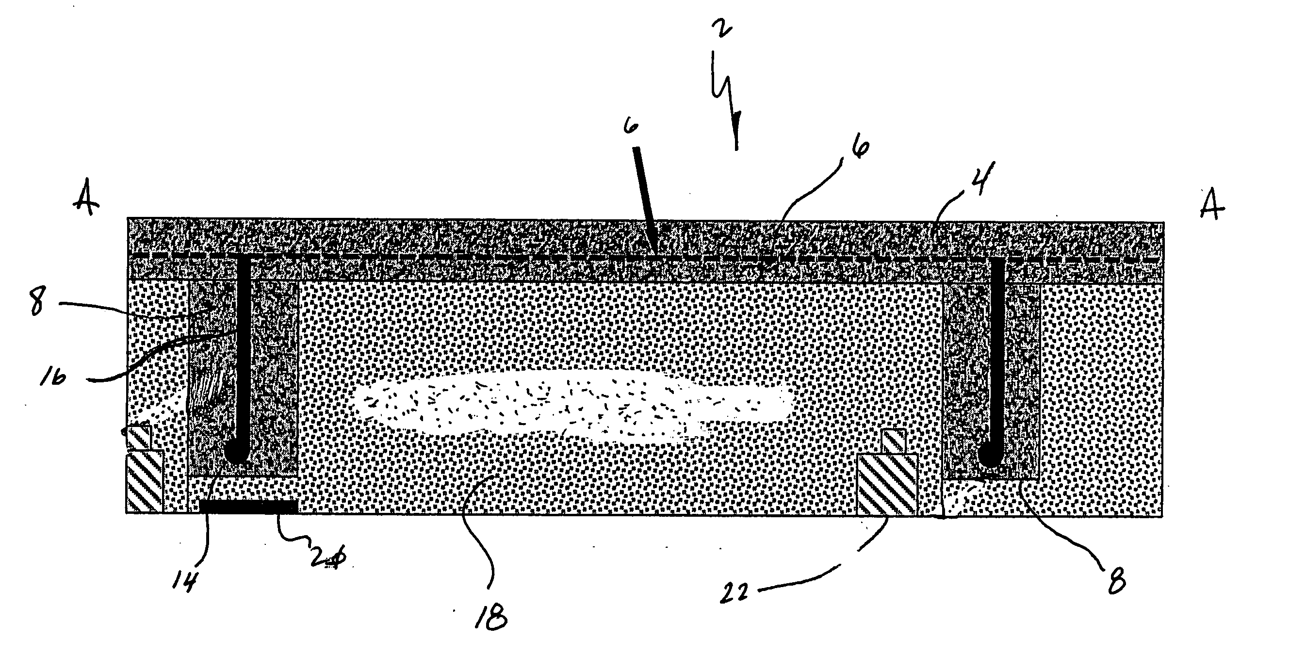 Concrete foundation wall with a low density core and carbon fiber and steel reinforcement