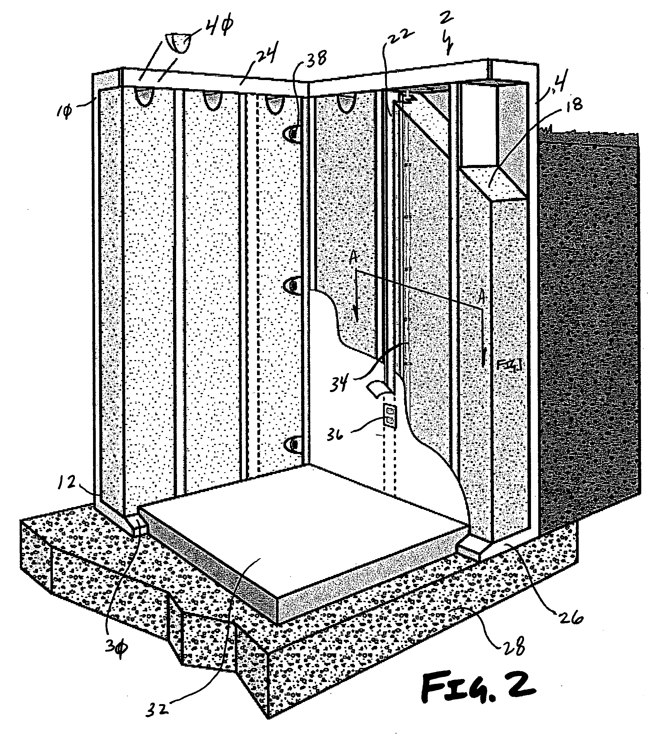 Concrete foundation wall with a low density core and carbon fiber and steel reinforcement