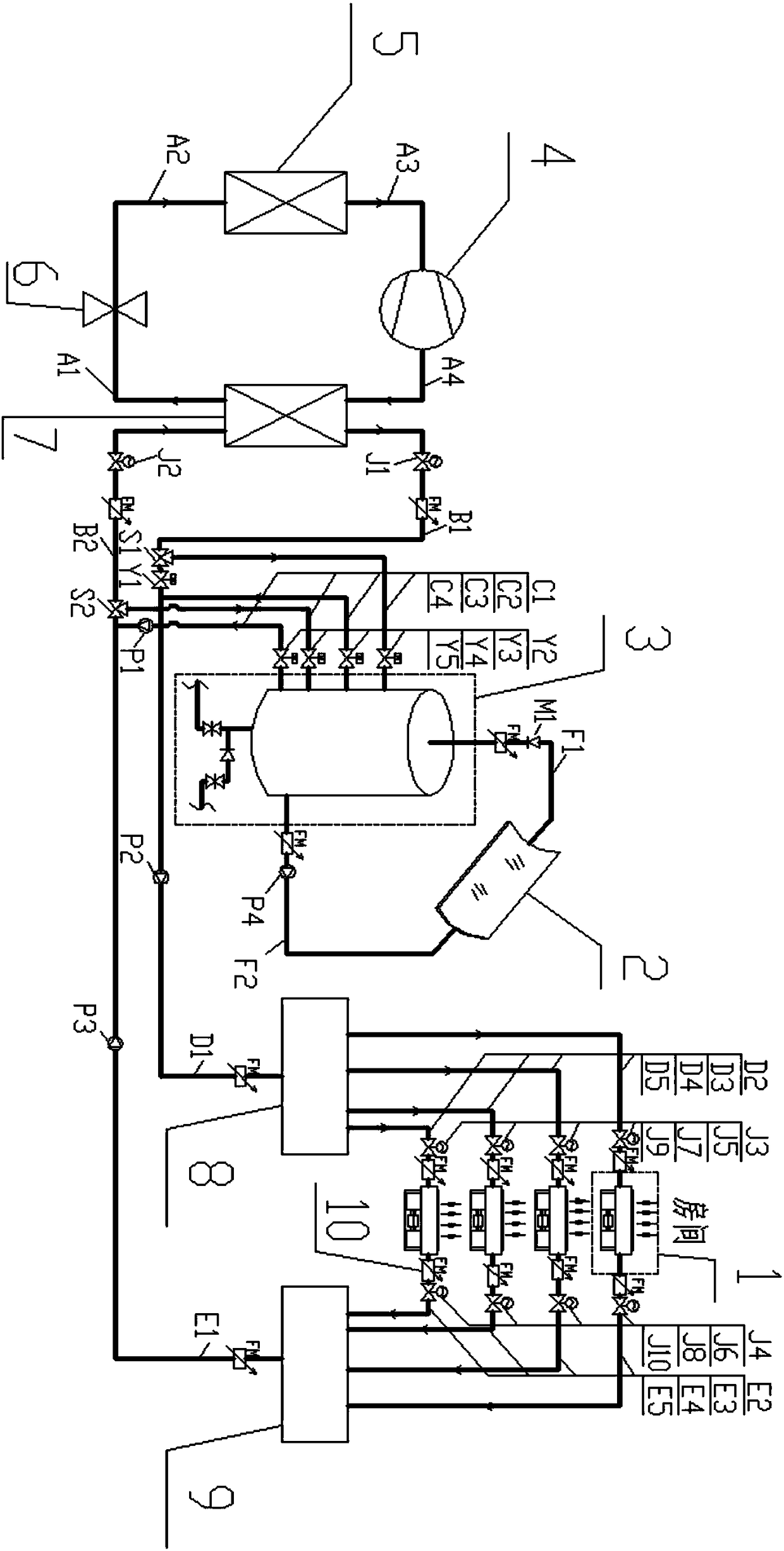 Large-scale public building intelligent heat supply adjustment and control system based on solar energy