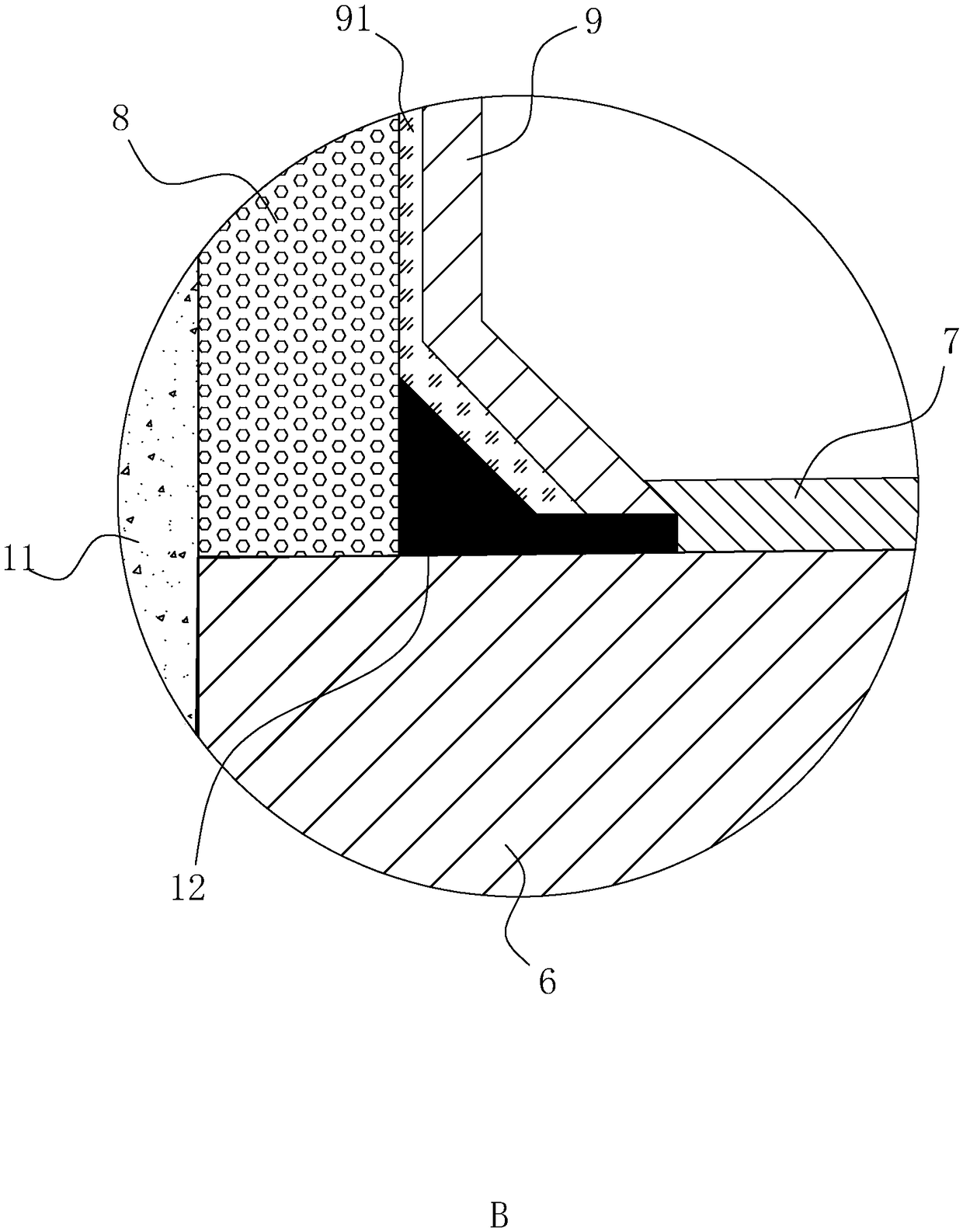 Roof waterproof structure and construction technology thereof