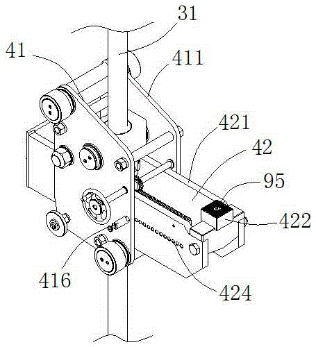 Holding head telescopic structure of car lifting jack