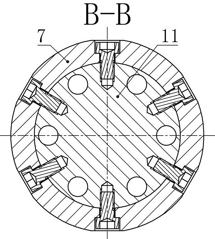 Radial stretching type concave pipe maintenance device