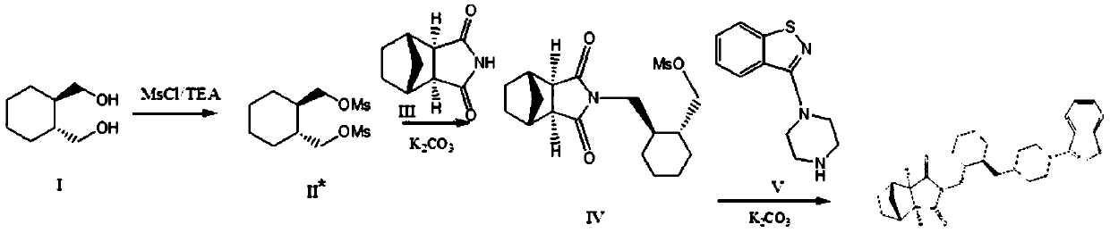 Method for preparing lurasidone and salt thereof