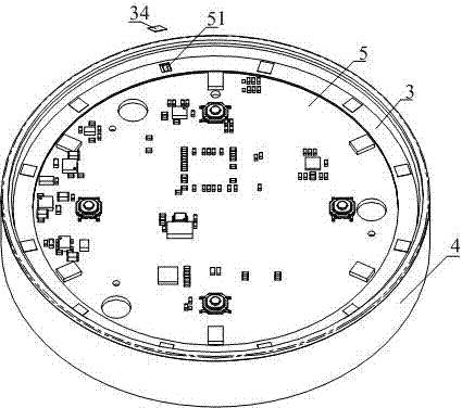 Uniform light guide structure of LED light and intelligent sound box