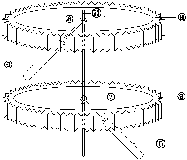 Maritime work foundation multi-directional loading test system and method capable of simulating wind-wave effect