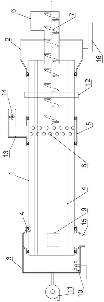 A biomass pyrolysis horizontal converter with a load-bearing sealing structure