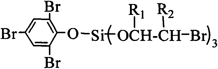 Flame retardant tri(dibromopropyl)tribromophenyl silicate esterification compound and preparation method thereof