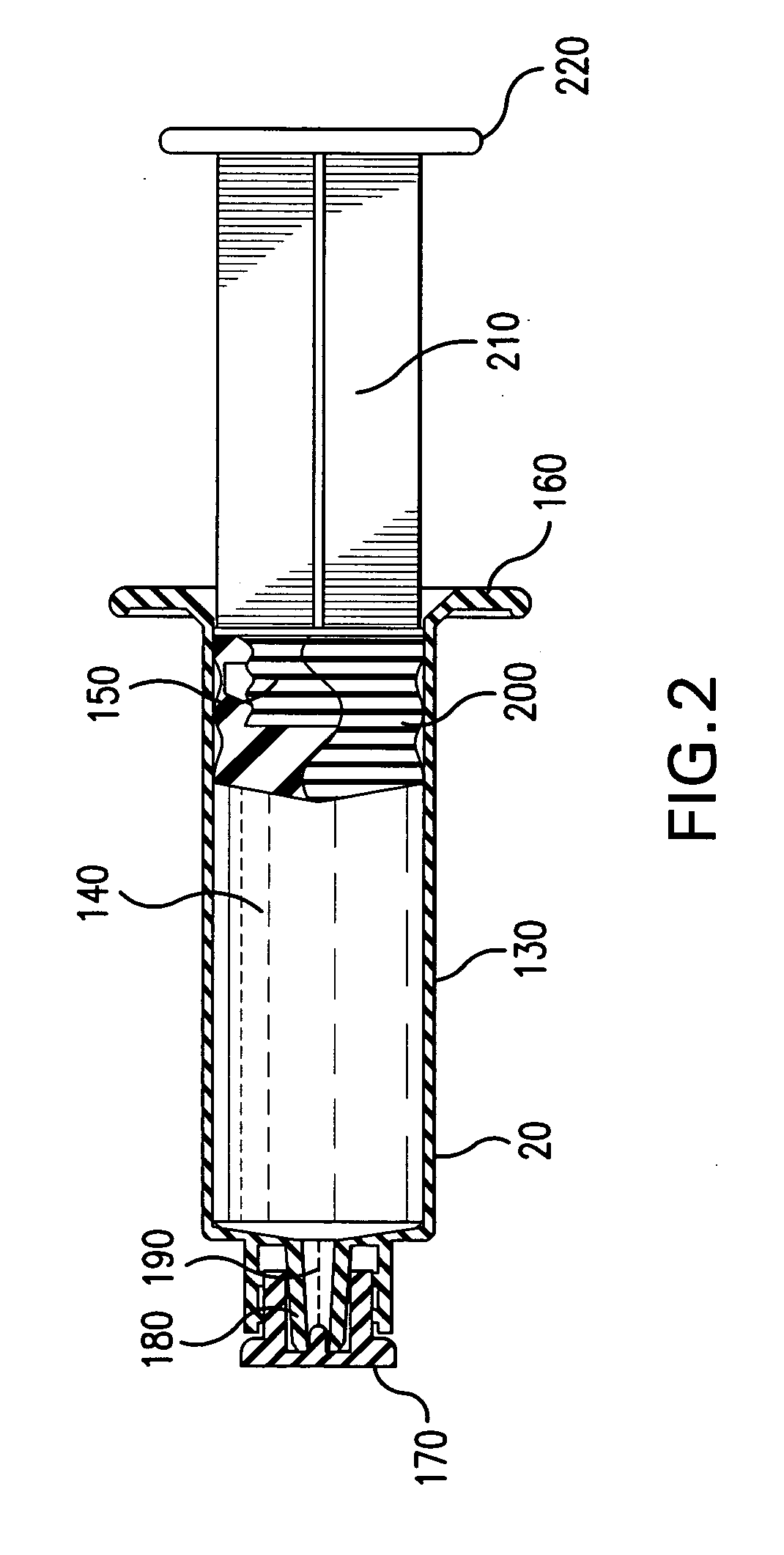 Anti-bacterial syringe and associated reservoir