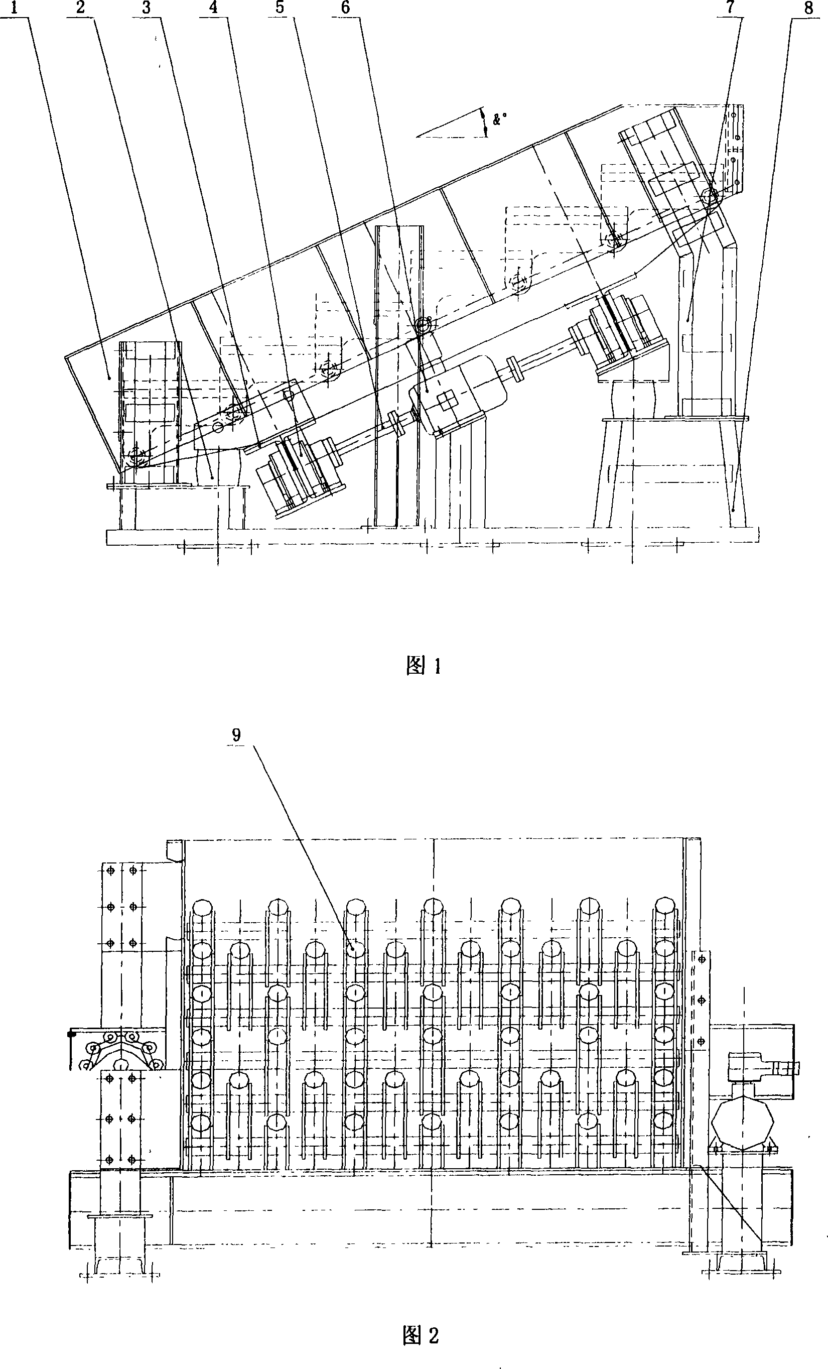 Large granules vibrating sizing screen