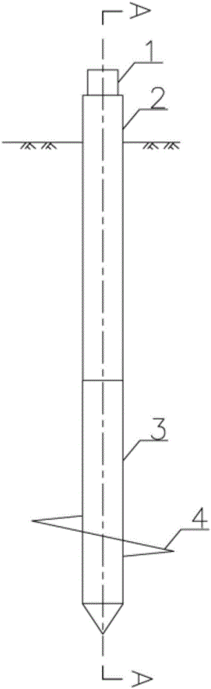 Sliding-sleeve-provided steel pipe pile photovoltaic support foundation used for frozen earth areas