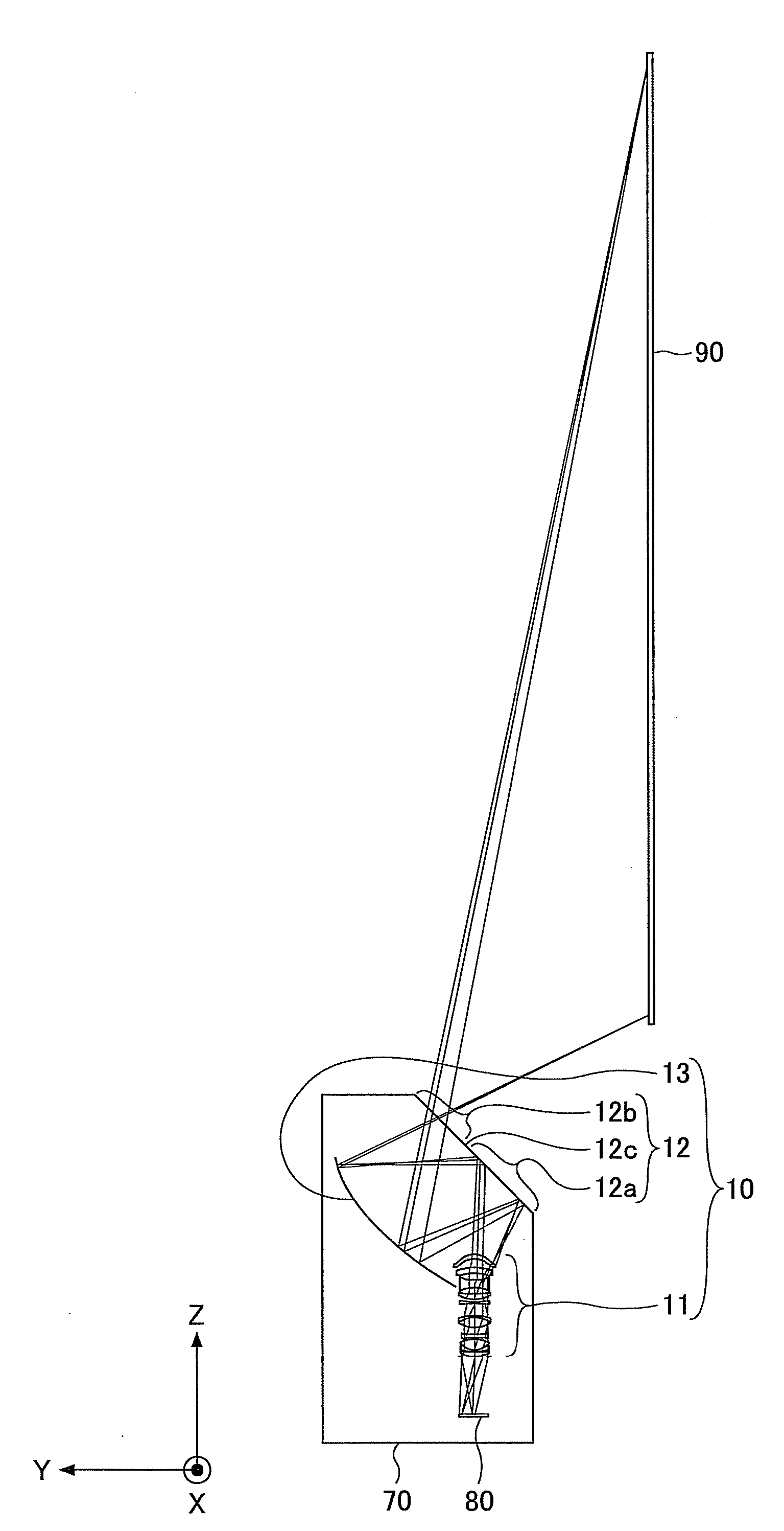 Projection optical system and image projector