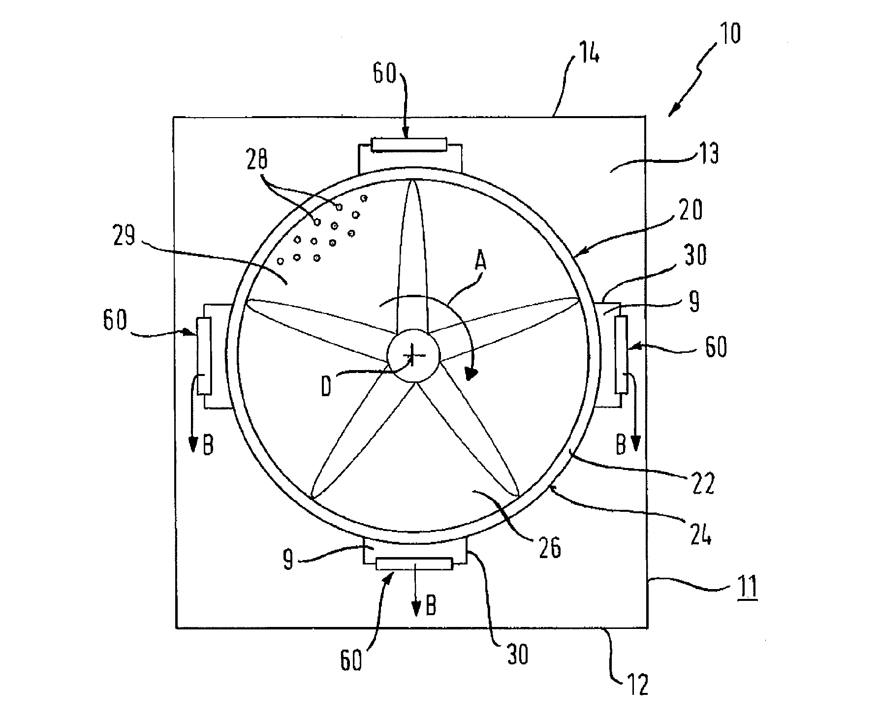 Tumble dryer with automatic fire extinguishing system