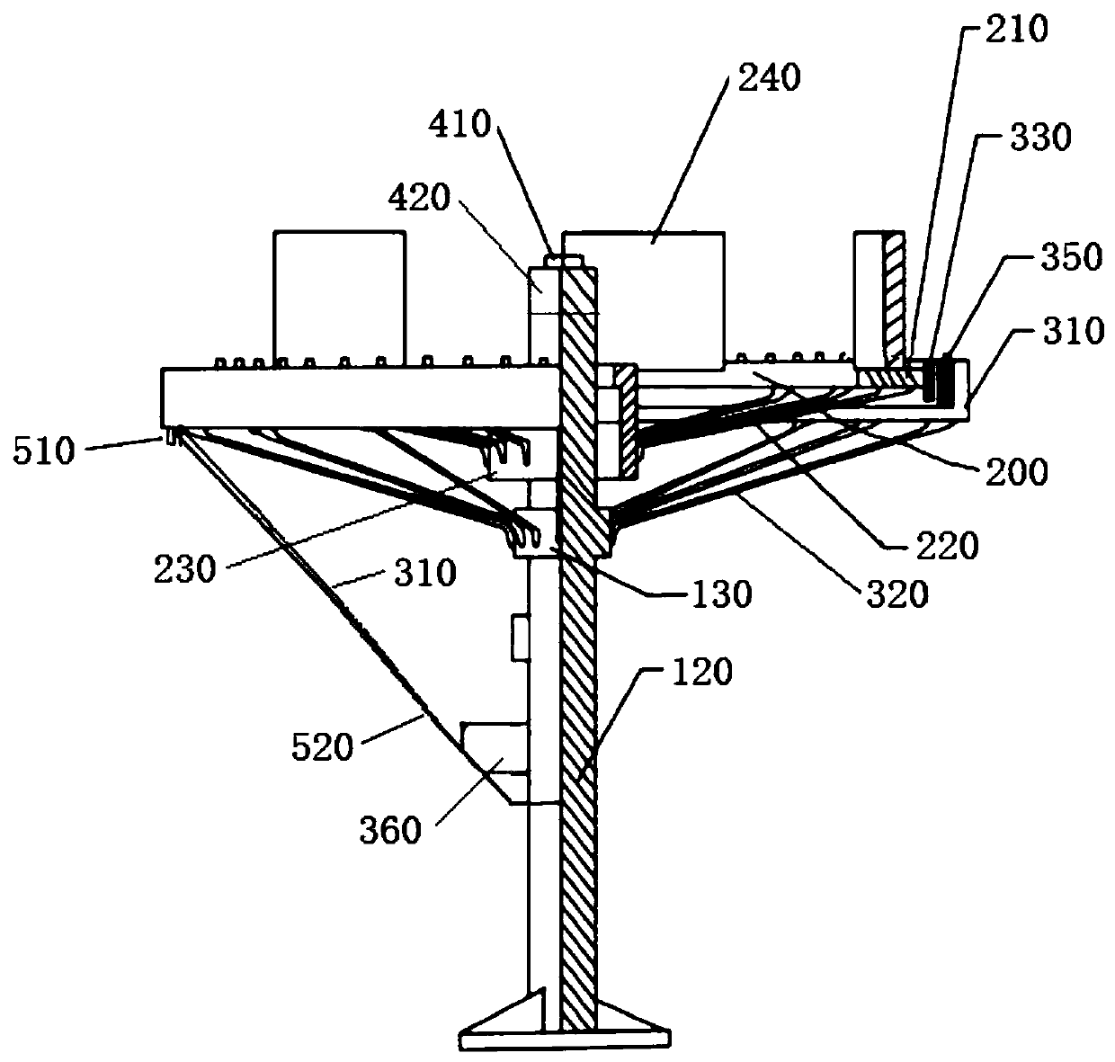 Naked-eye 3D dynamic information display device driven by solar power and wind power