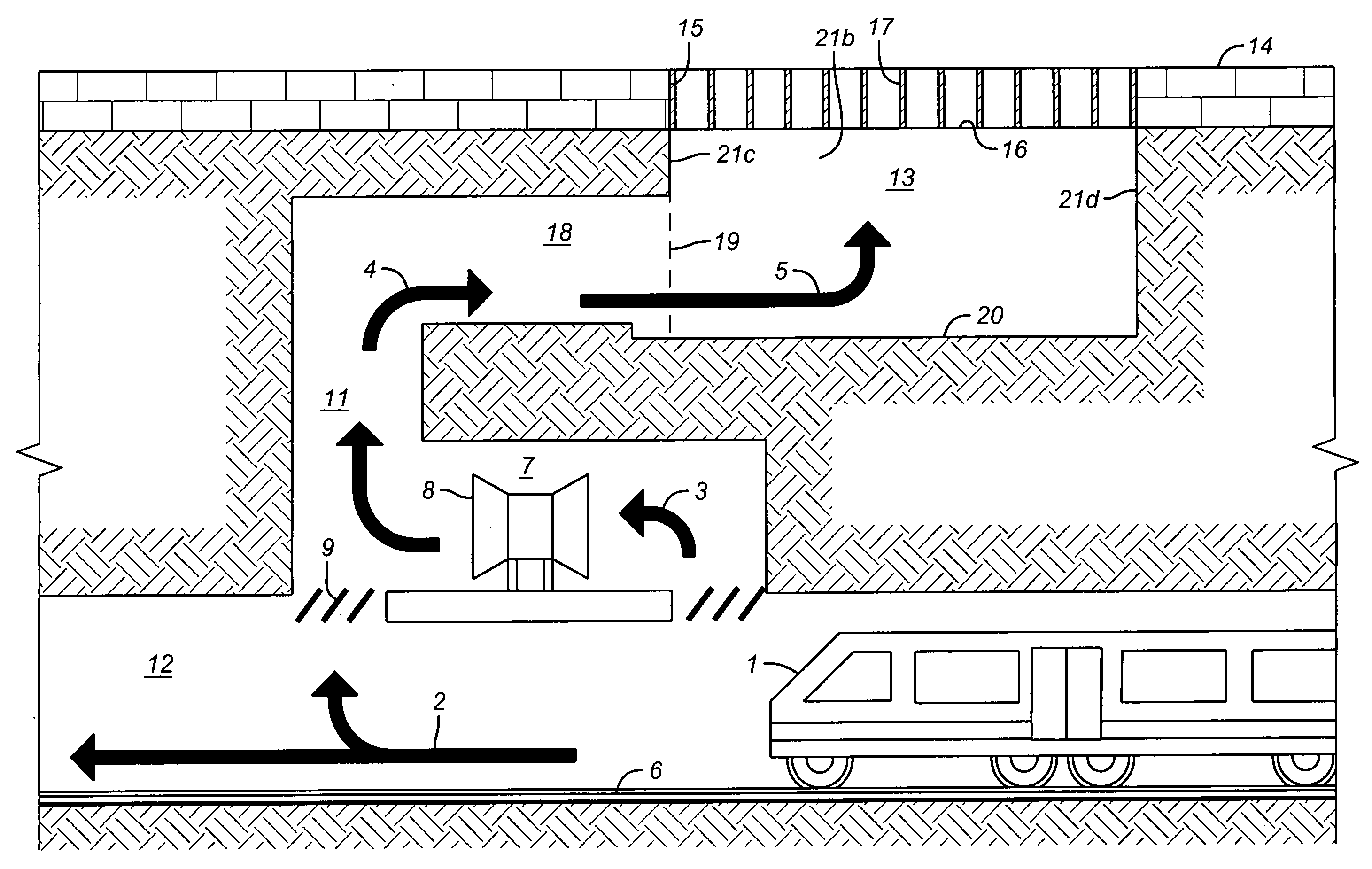 Automatic flooding protection for underground ventilation ducts