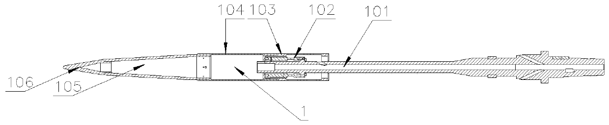 Hypersonic wind tunnel double-cover-body static cover throwing back support force measurement test device