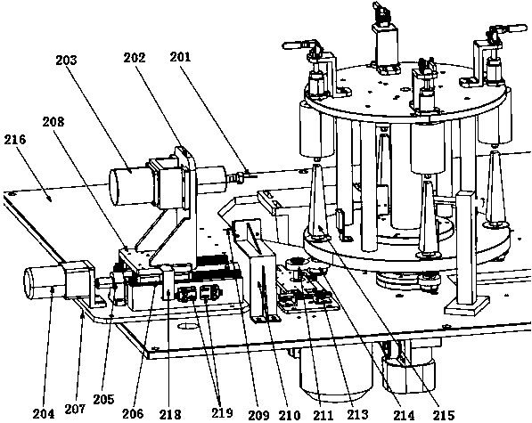 A drilling mechanism for automatic processing machine of erhu pegs