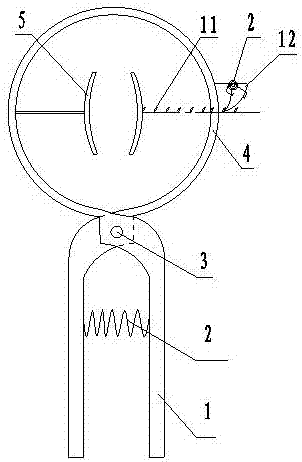 Manual auxiliary handheld bar and pawl variable-diameter branch clamping electric waxberry girdling device