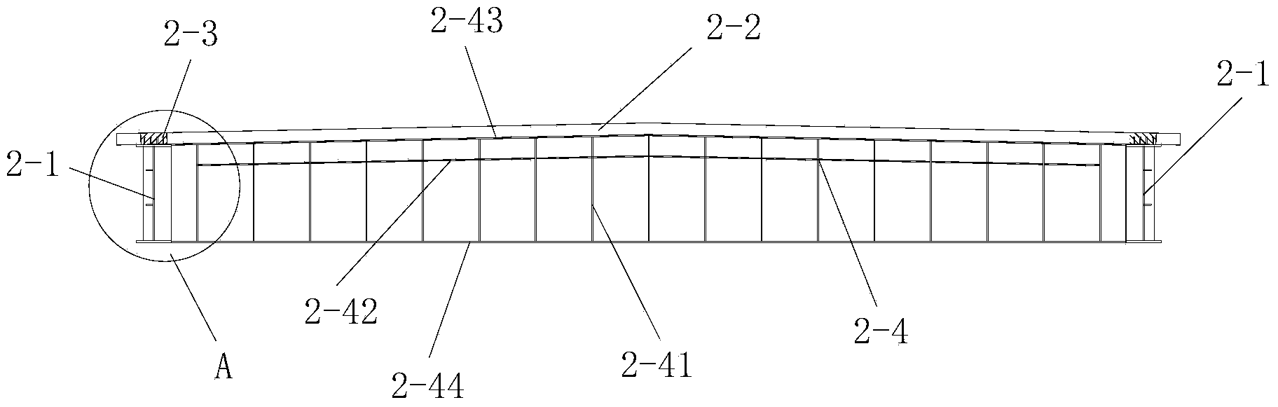 Joint section structure for hybrid beam cable-stayed bridge and construction method thereof