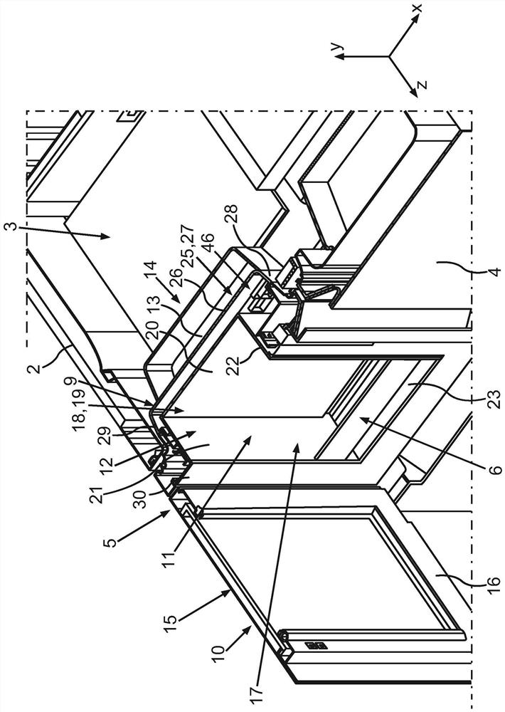 Household refrigeration appliance with inner door wall arranged integrated with suspension rib