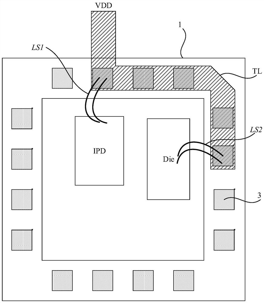 Radio frequency bias circuit packaging structure