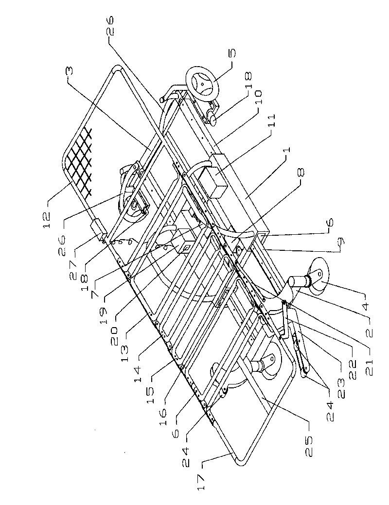 Full automatic nursing bed-chair