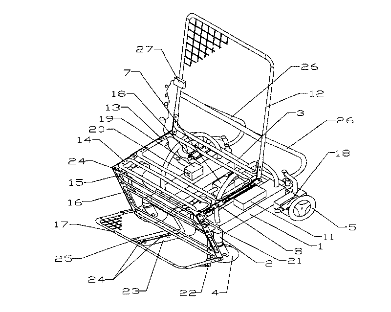 Full automatic nursing bed-chair