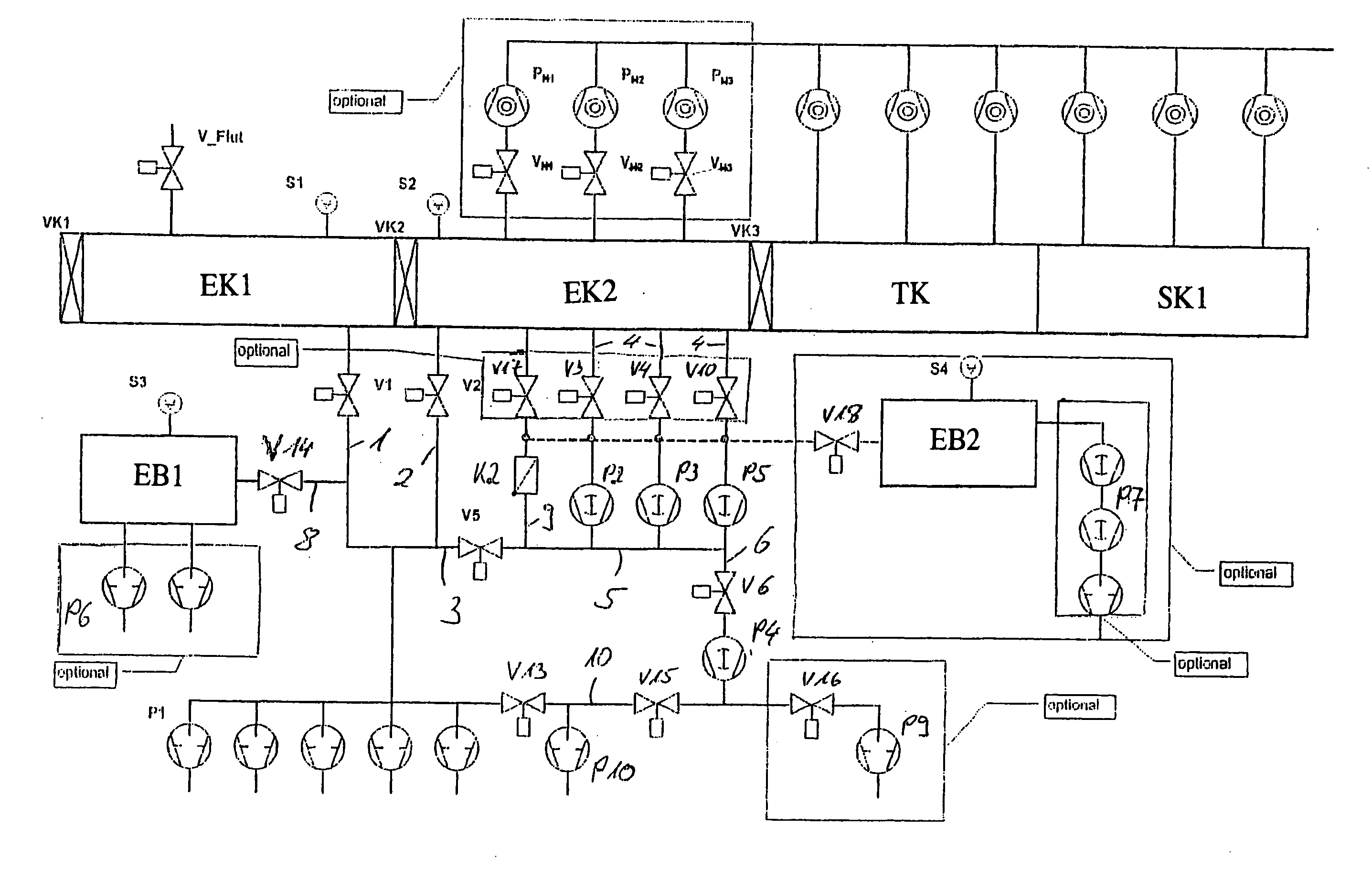 Lock chamber device for vacuum treatment unit and procedures for its operation