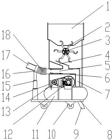 Air-compression type tennis ball serving machine with high initial velocity