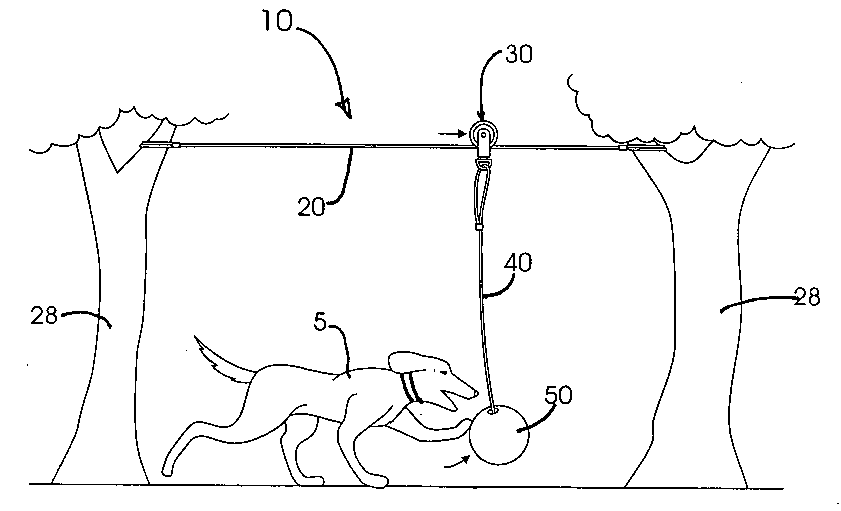 Tethered pet toy and method of use