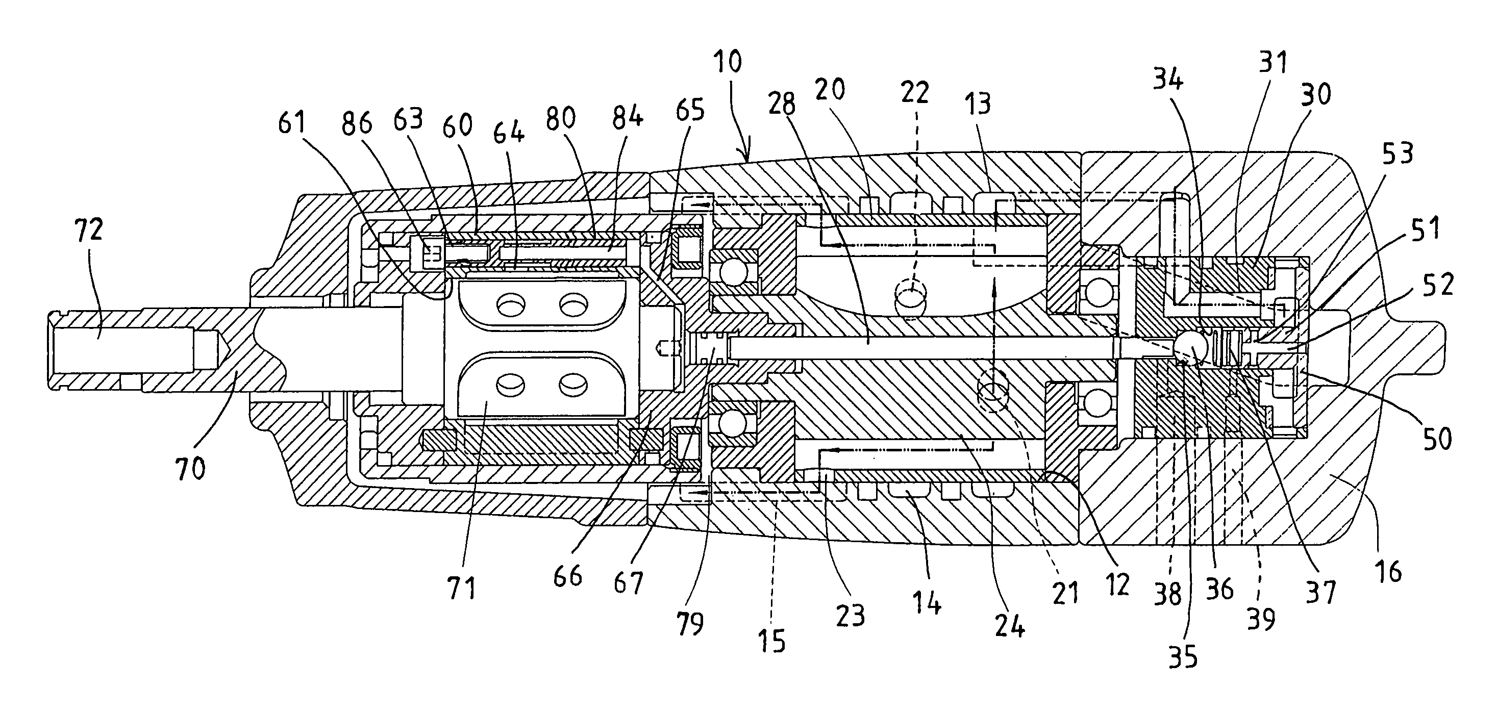 Pneumatic tool having pressure release device