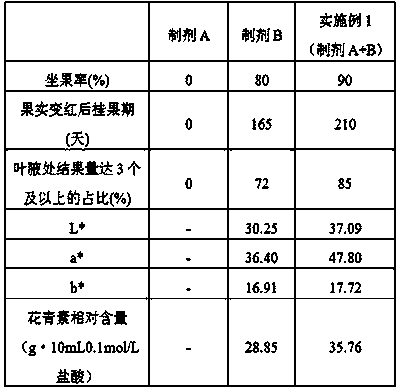 Preparation for promoting potted Ilex verticillata parthenocarpy and application method of preparation