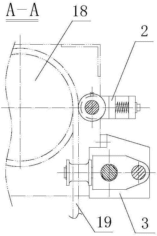 Rope guider with rope pressing device and guide rod type thread guide mechanism