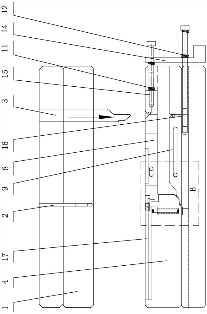 In-mold riveting device of stamping mold