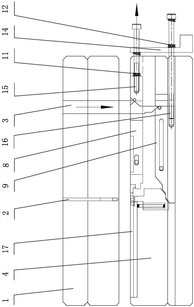 In-mold riveting device of stamping mold