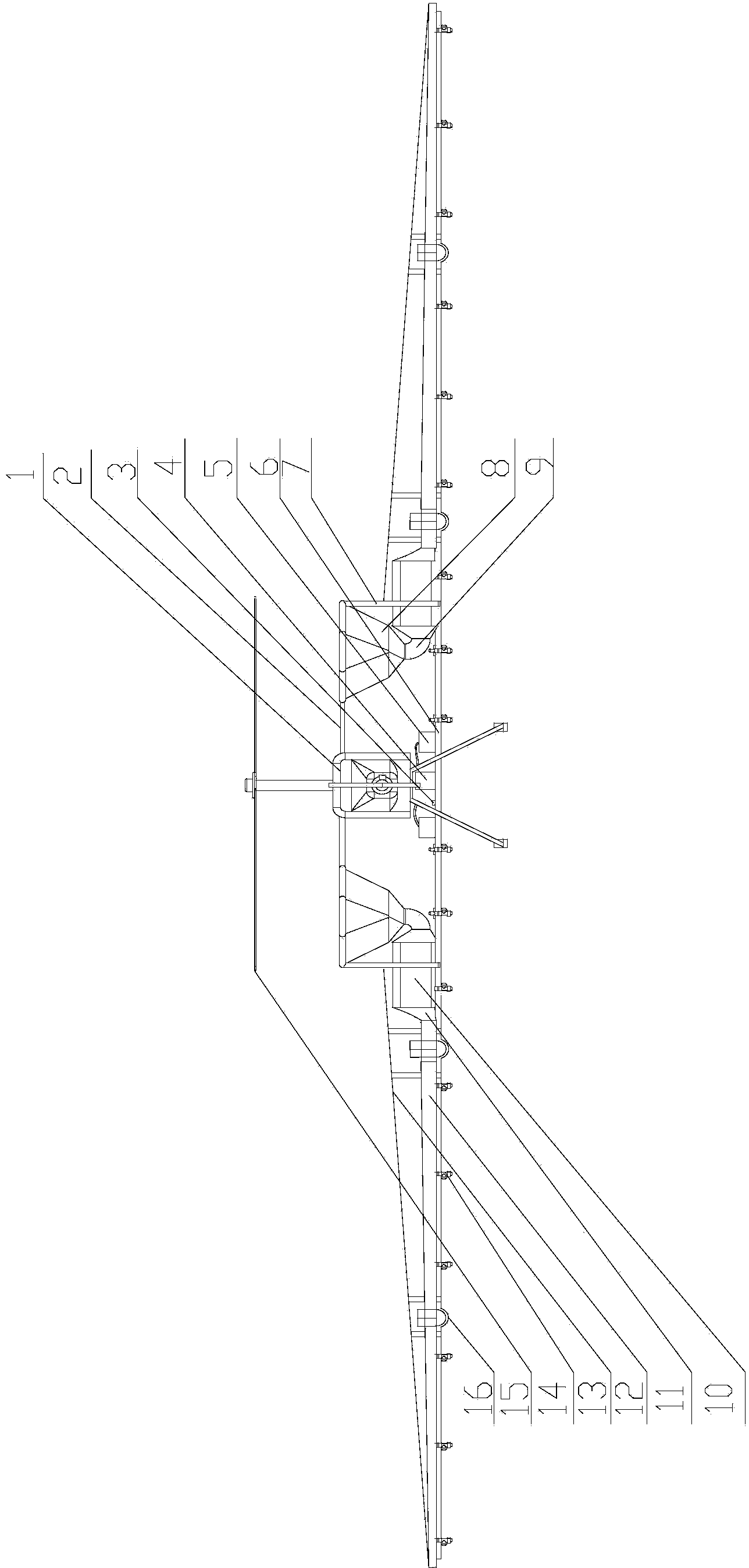 Air-assisted wide plant protection unmanned helicopter and operation method implemented by same