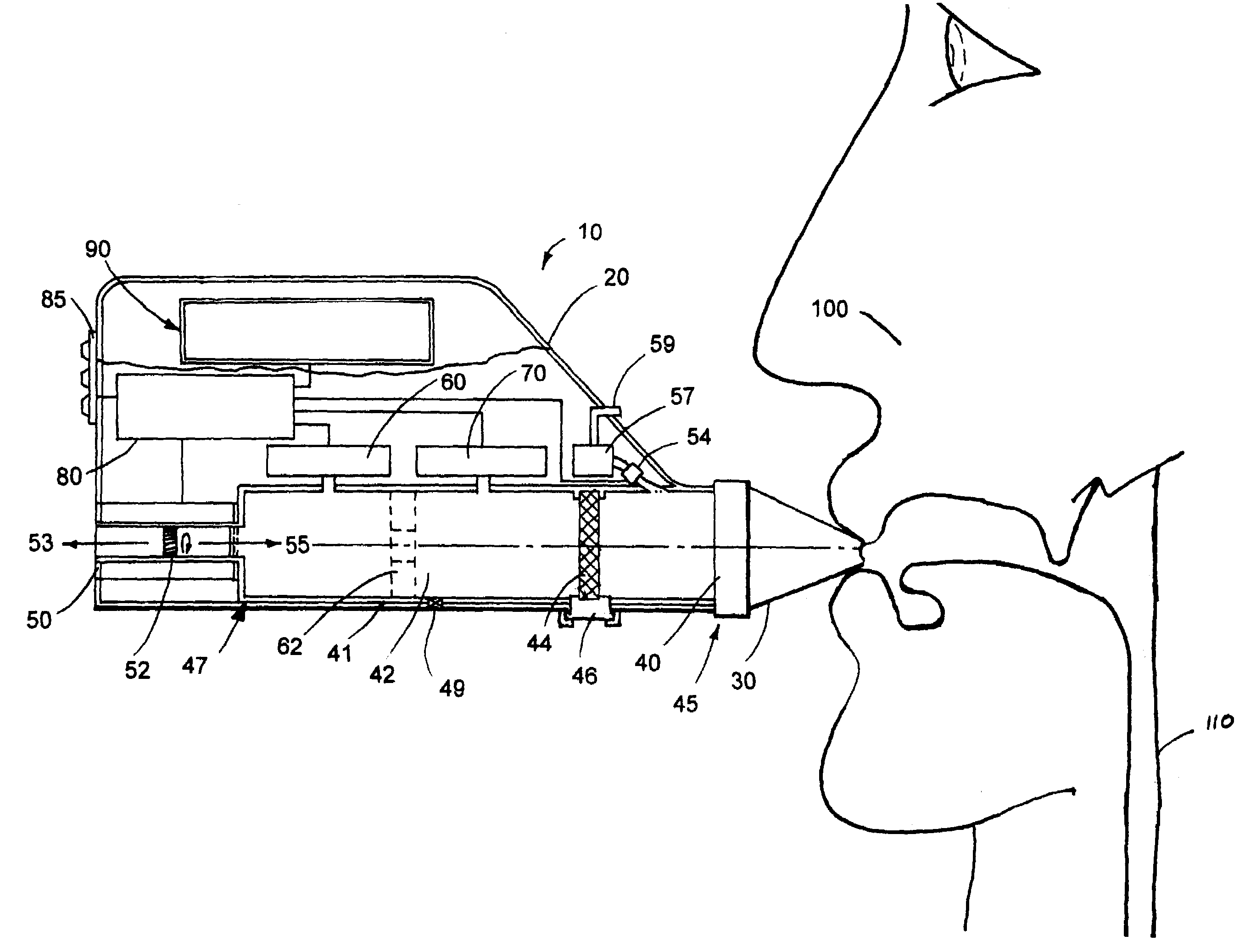 Portable respiratory diagnostic device