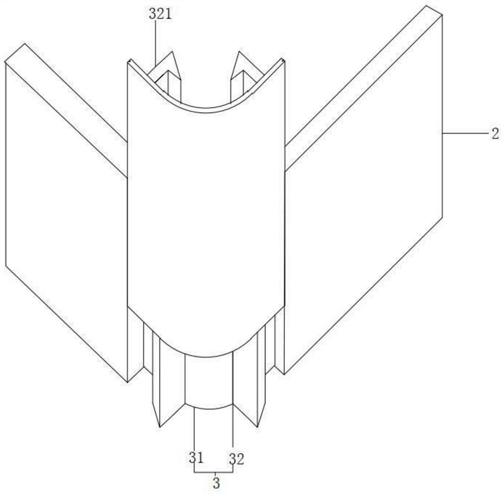 Mounting structure of arc-shaped external-corner adapter of assembly type skirting line and mounting method