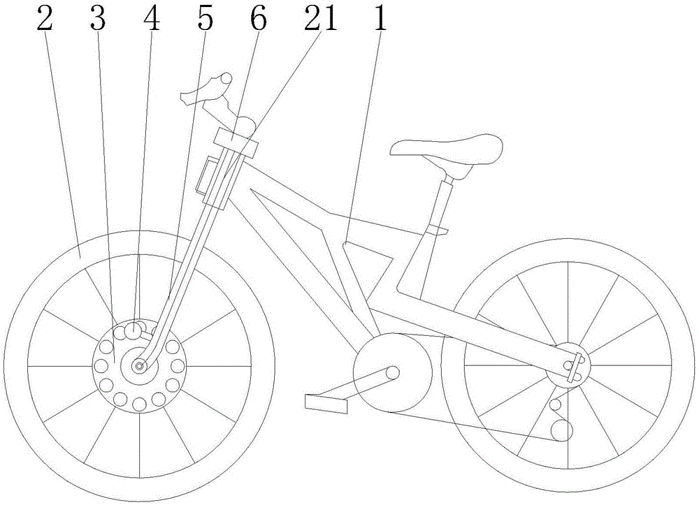 Bicycle power generator for charging mobile phone