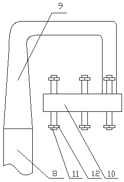 A transmission line warning sign suspension device